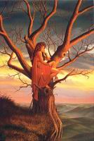 Larry Elmore - Femme dans un arbre